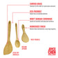 Burnished Bamboo Wok Utensils, 3-Piece Stir Fry Set