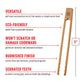 Burnished Bamboo Tongs with Serrated Teeth, 11-Inch