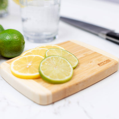 Compact Burnished Bamboo Cutting Board, 5x7 Inches