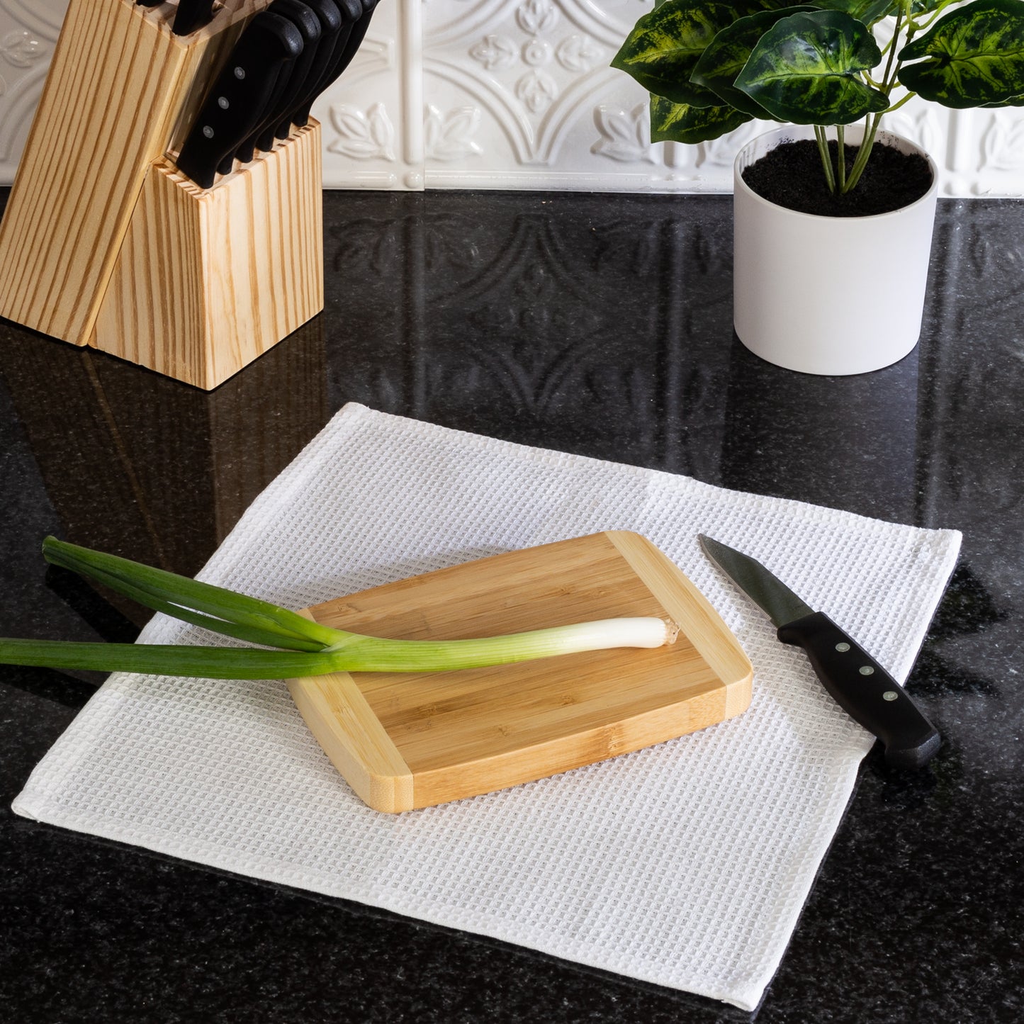 Compact Burnished Bamboo Cutting Board, 5x7 Inches