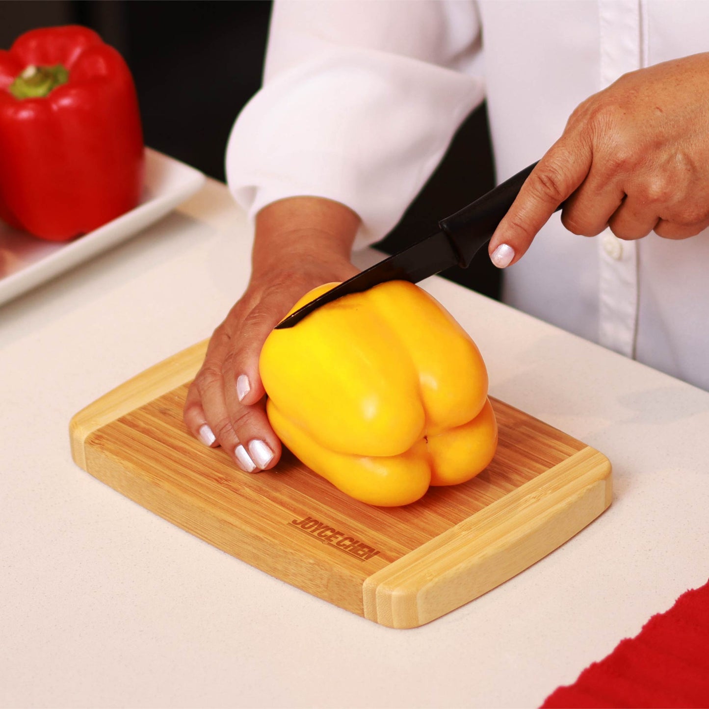 Small Burnished Bamboo Cutting Board, 6x9 Inches