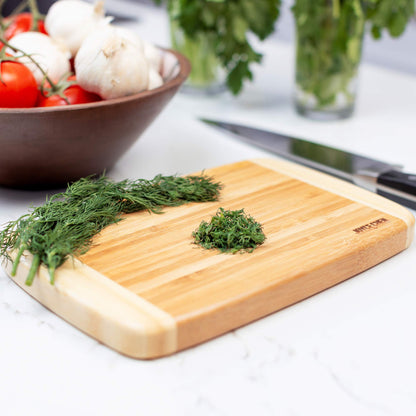 Medium Burnished Bamboo Cutting Board, 8x12 Inches