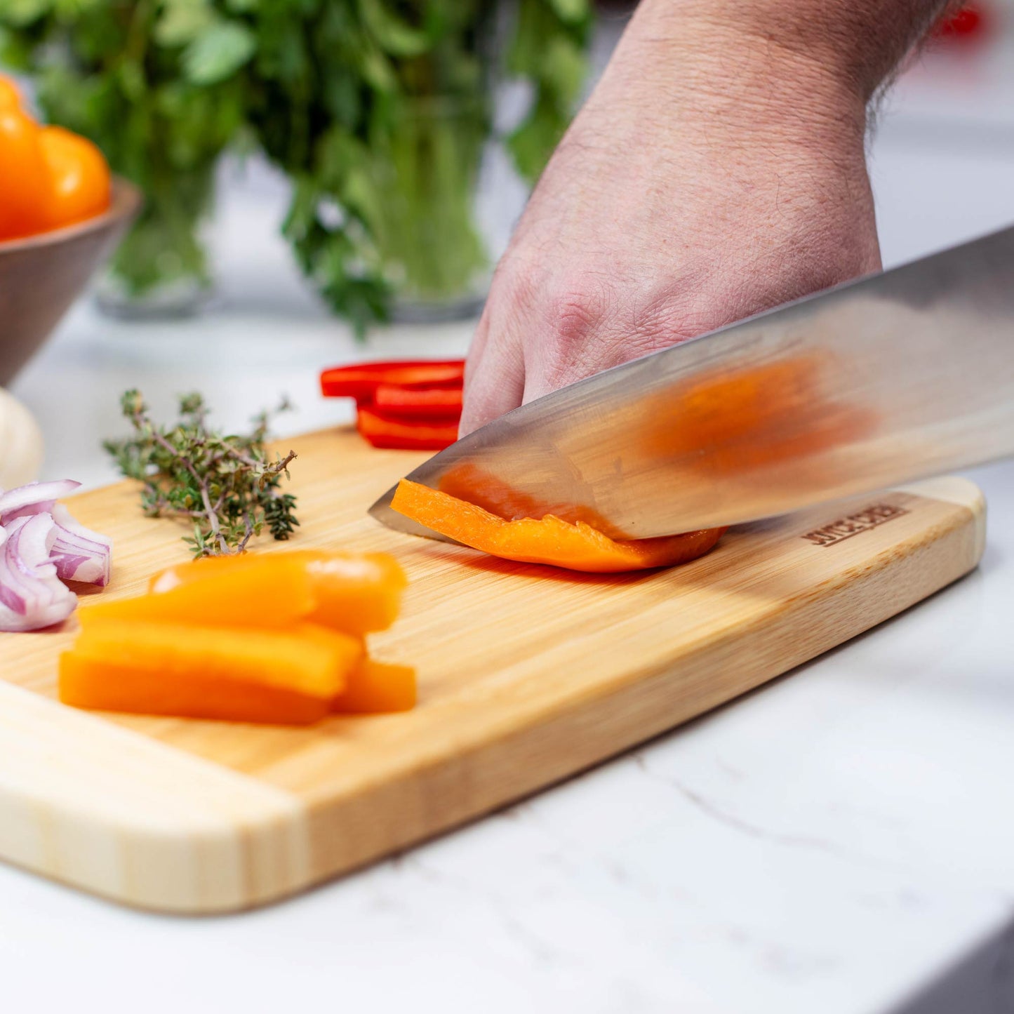 Large Burnished Bamboo Cutting Board, 10x15-Inch