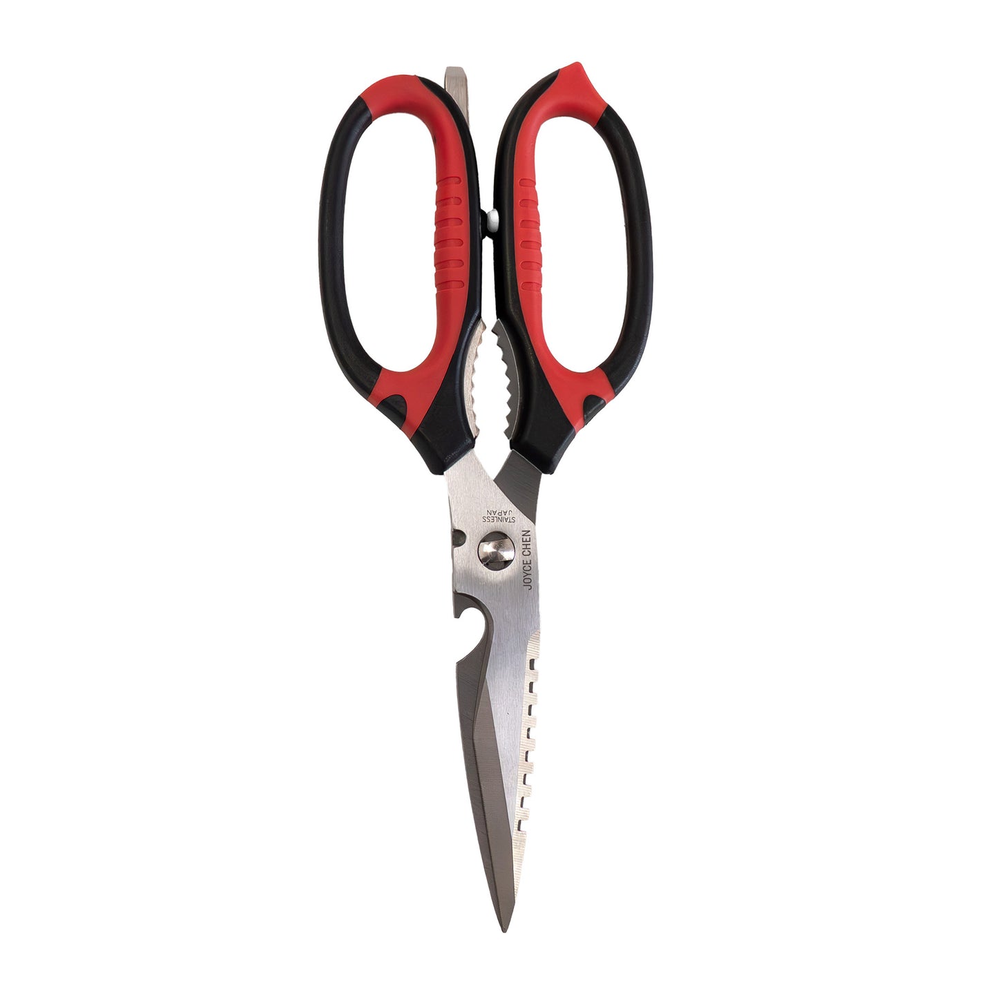 Joyce Chen Deluxe Multi-Use Kitchen Shears, 9" w/ Red & Black Handles