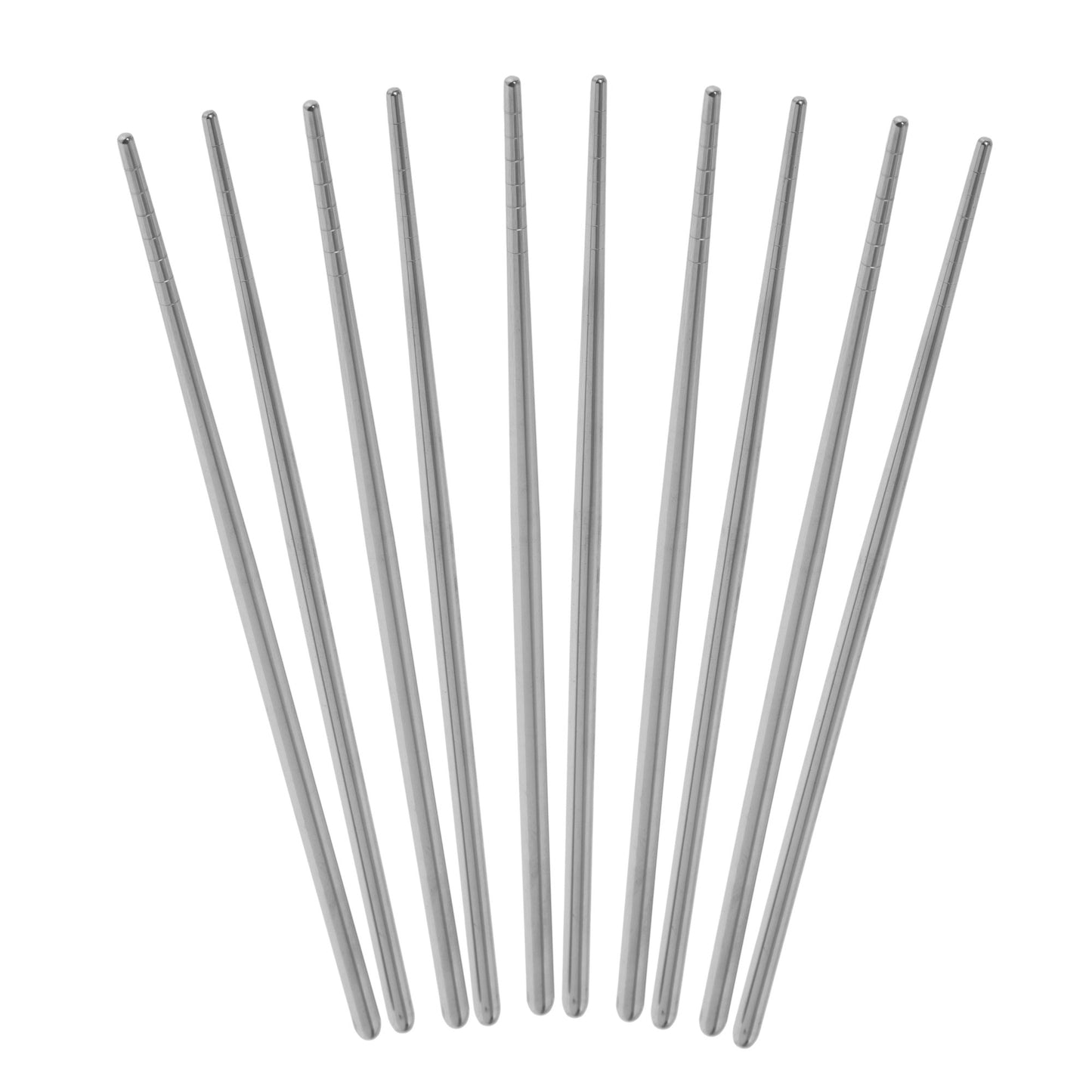 Reusable Stainless Steel Metal Chopsticks Set, 5 Pair Set