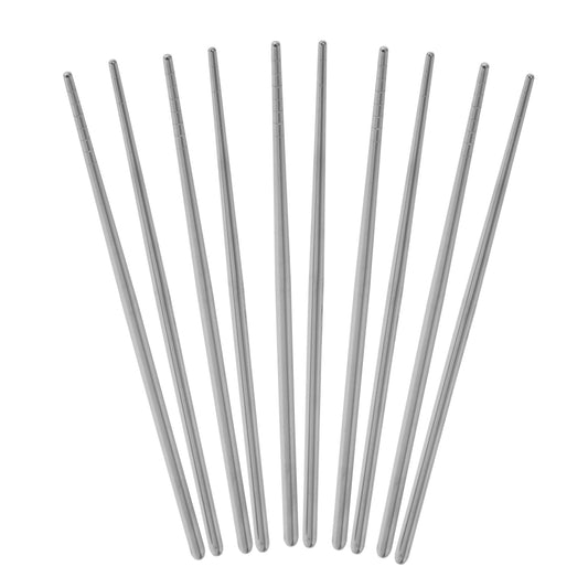 Reusable Stainless Steel Metal Chopsticks Set, 5 Pair Set
