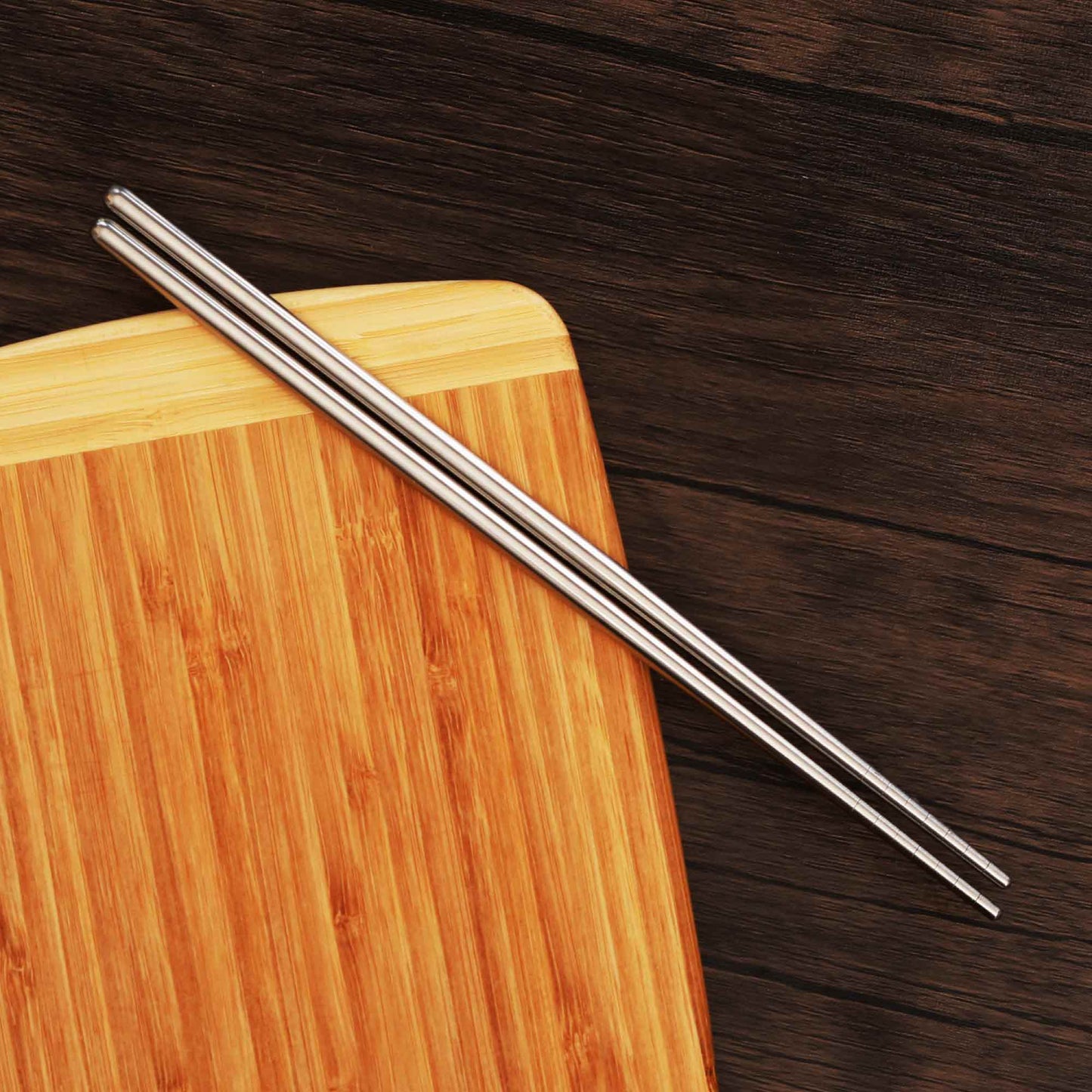 Reusable Stainless Steel Metal Chopsticks Set, 5 Pair Set