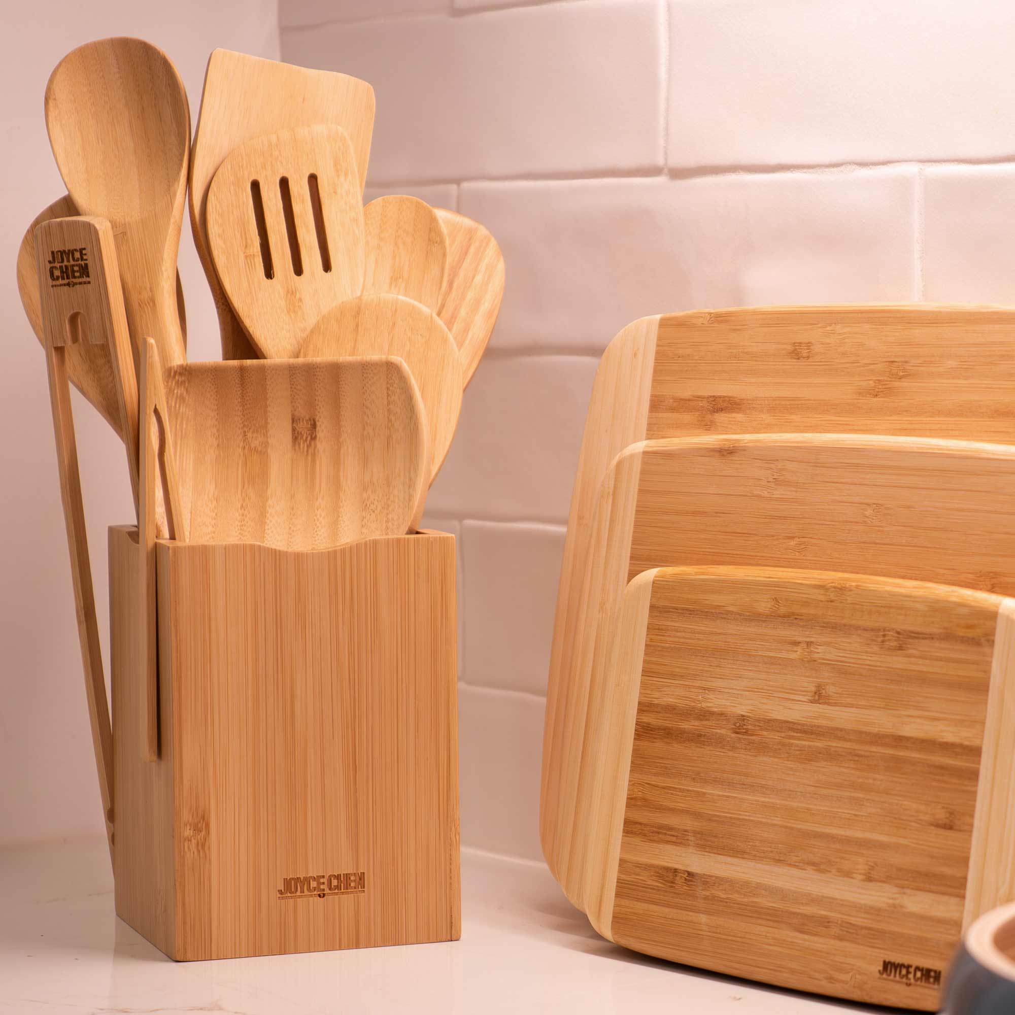 11 Piece Burnished Bamboo Utensil Set – thekitchen-supply