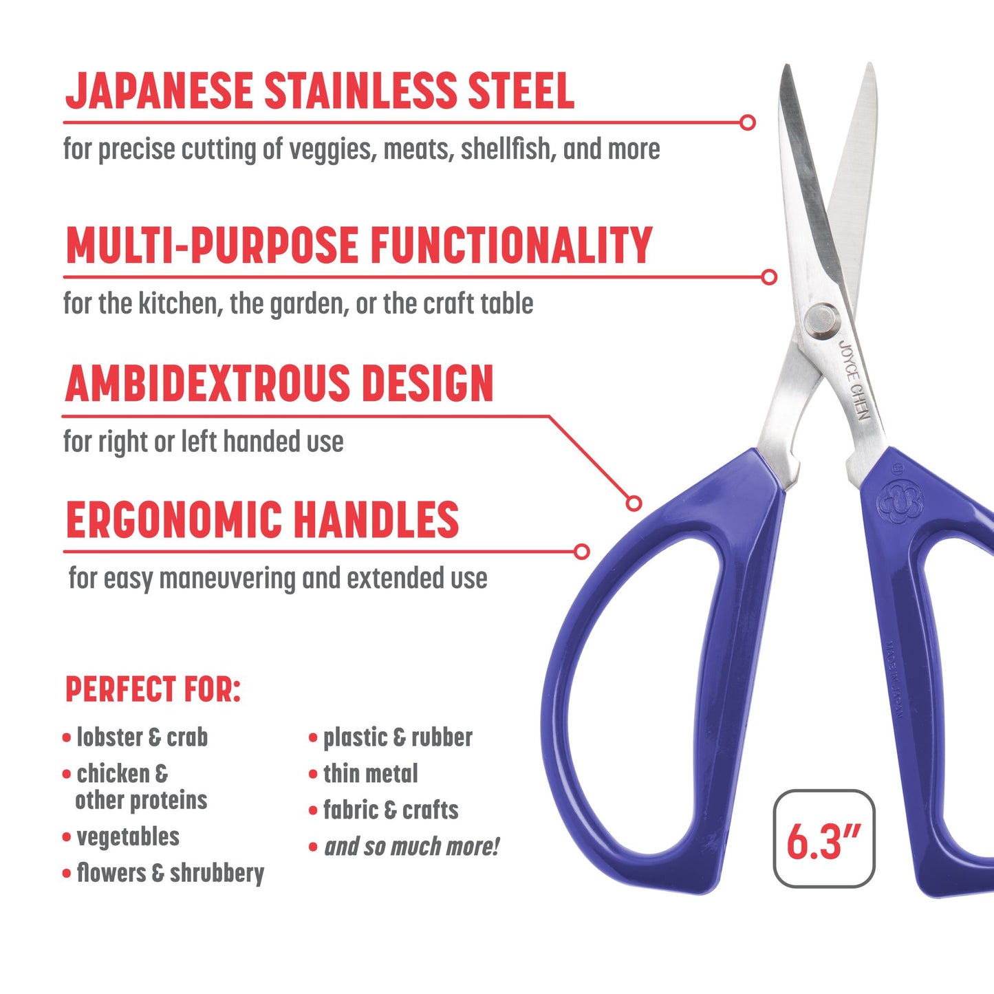 2 Pack - Original Unlimited Kitchen Scissors with Blue Handles