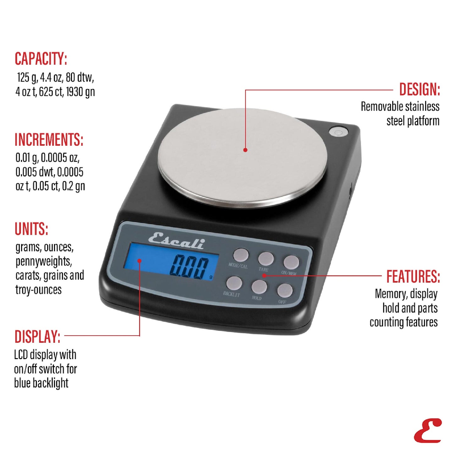 L125 Maximum Precision Digital Scale