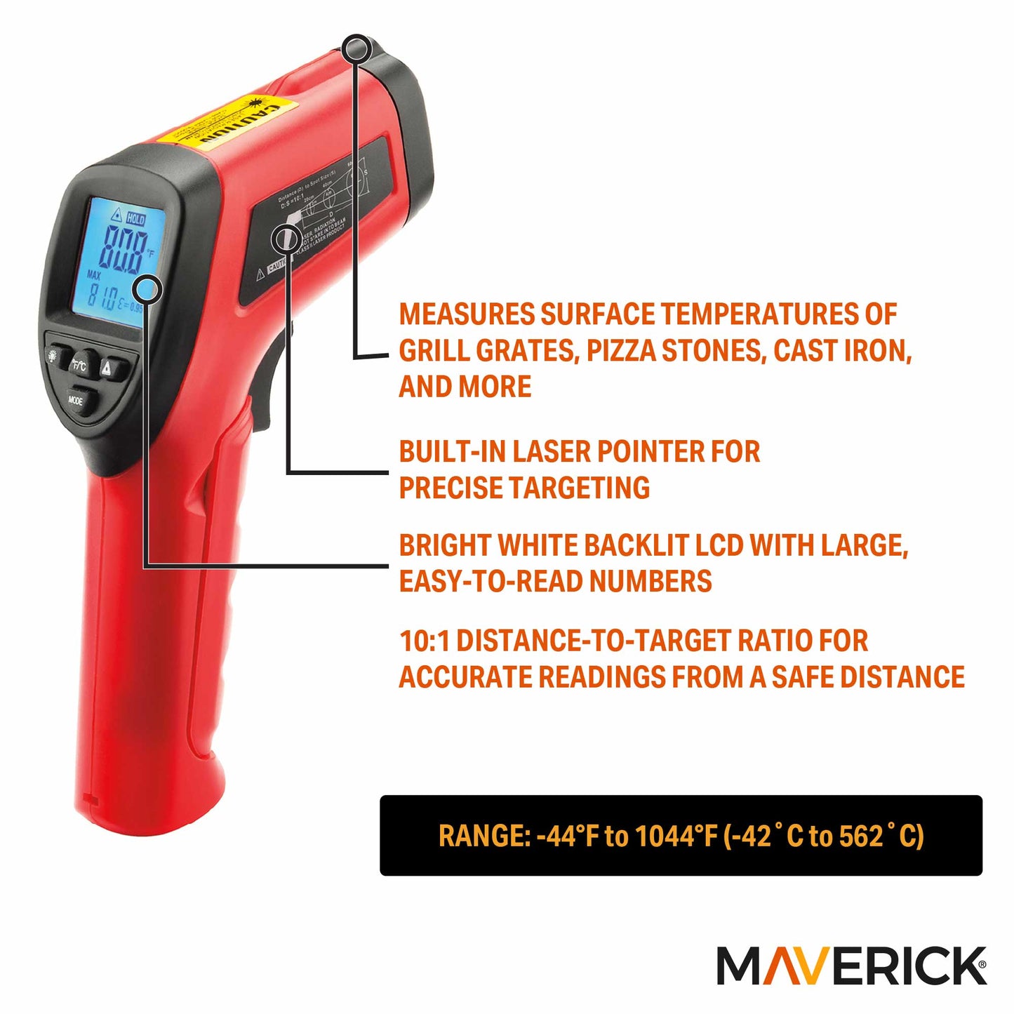 Infrared BBQ Surface Thermometer