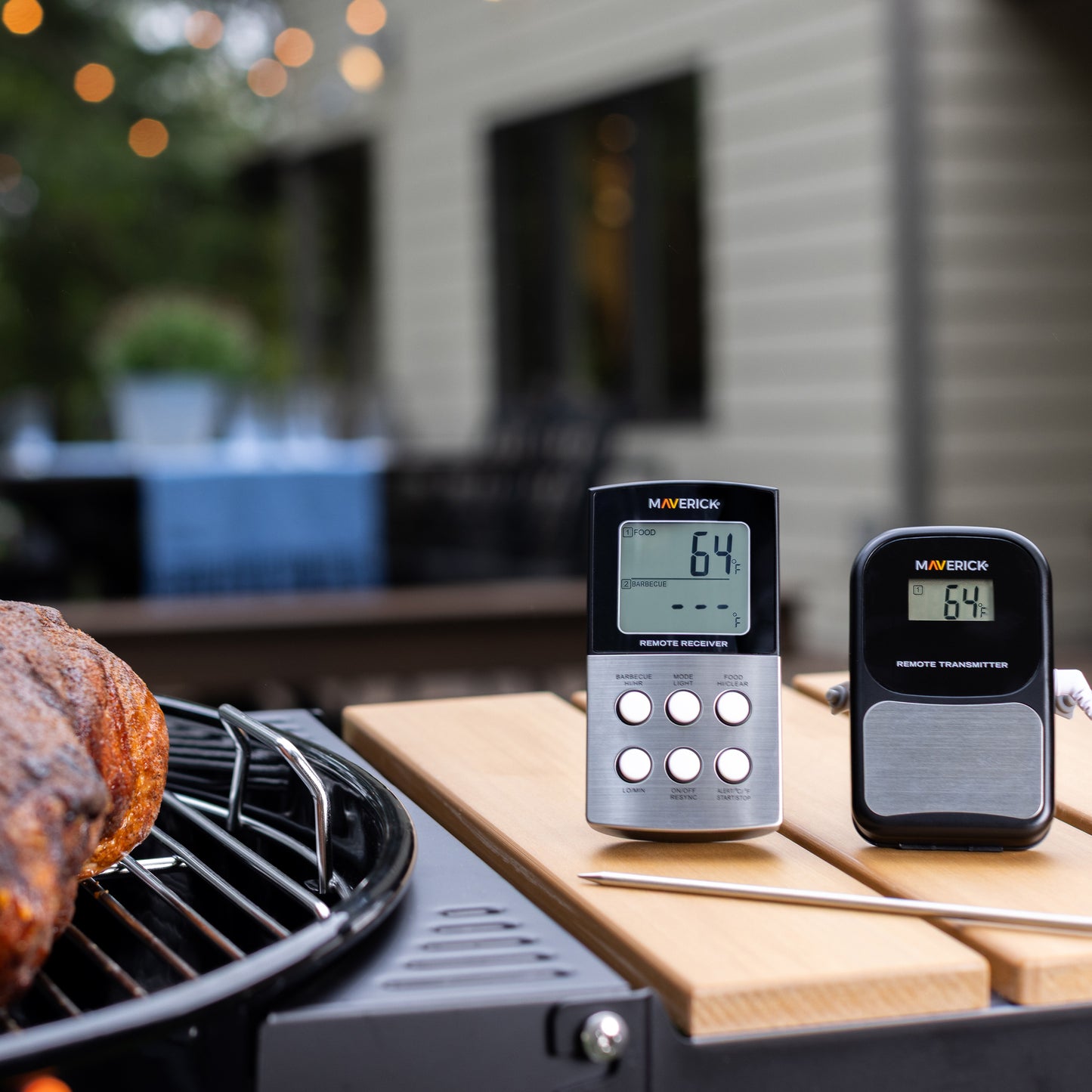 Long Range Wireless Remote Barbeque Thermometer, Dual Probe