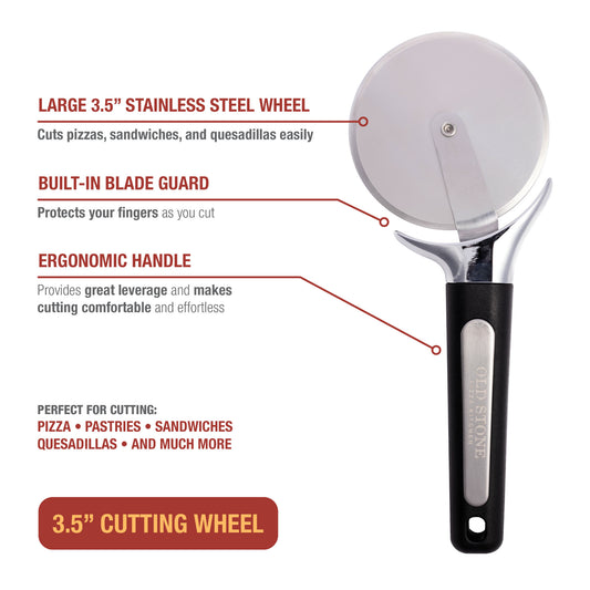 Premium Pizza Cutter, 3.5" Cutting Wheel