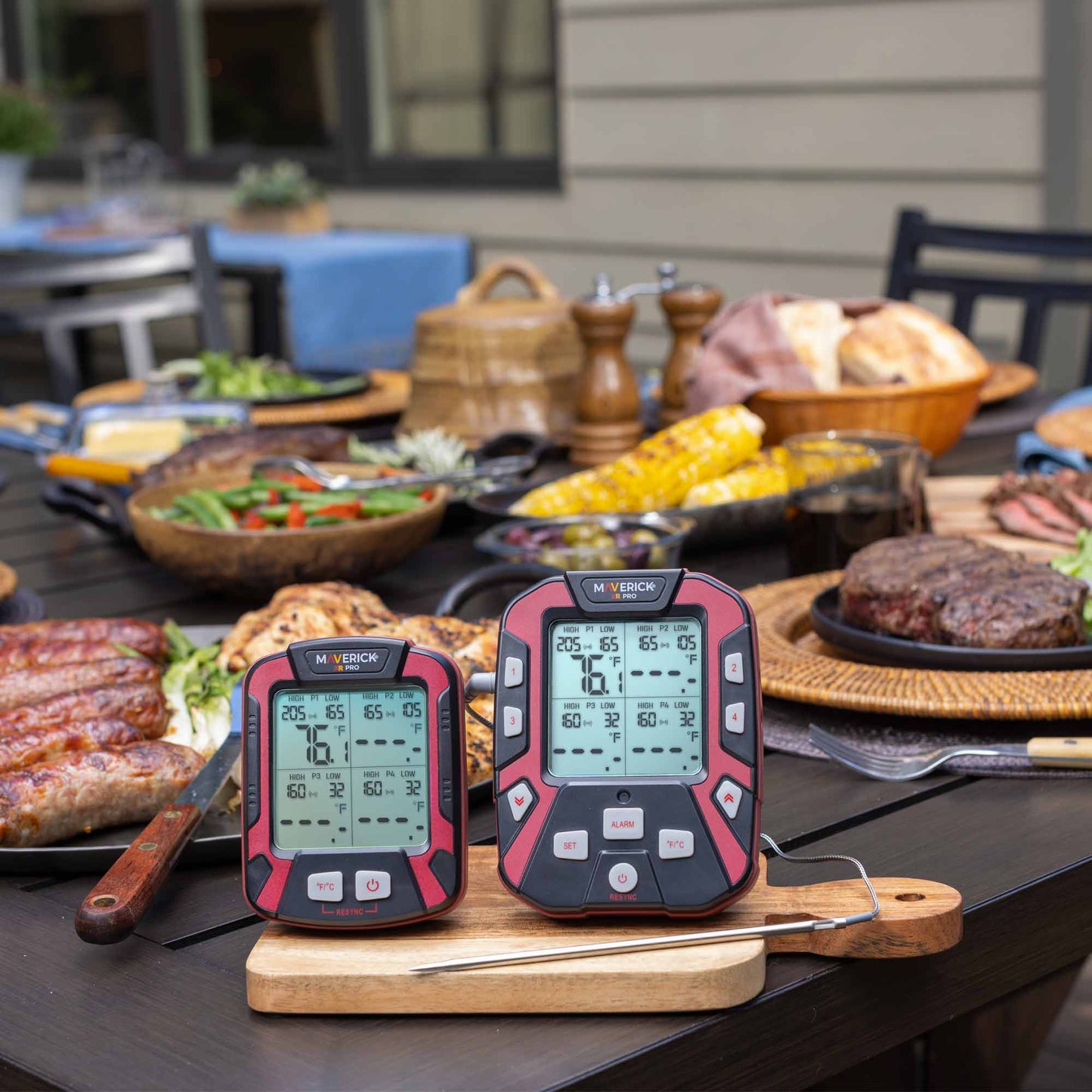Extended Range Professional Wireless Thermometer, Four Probe