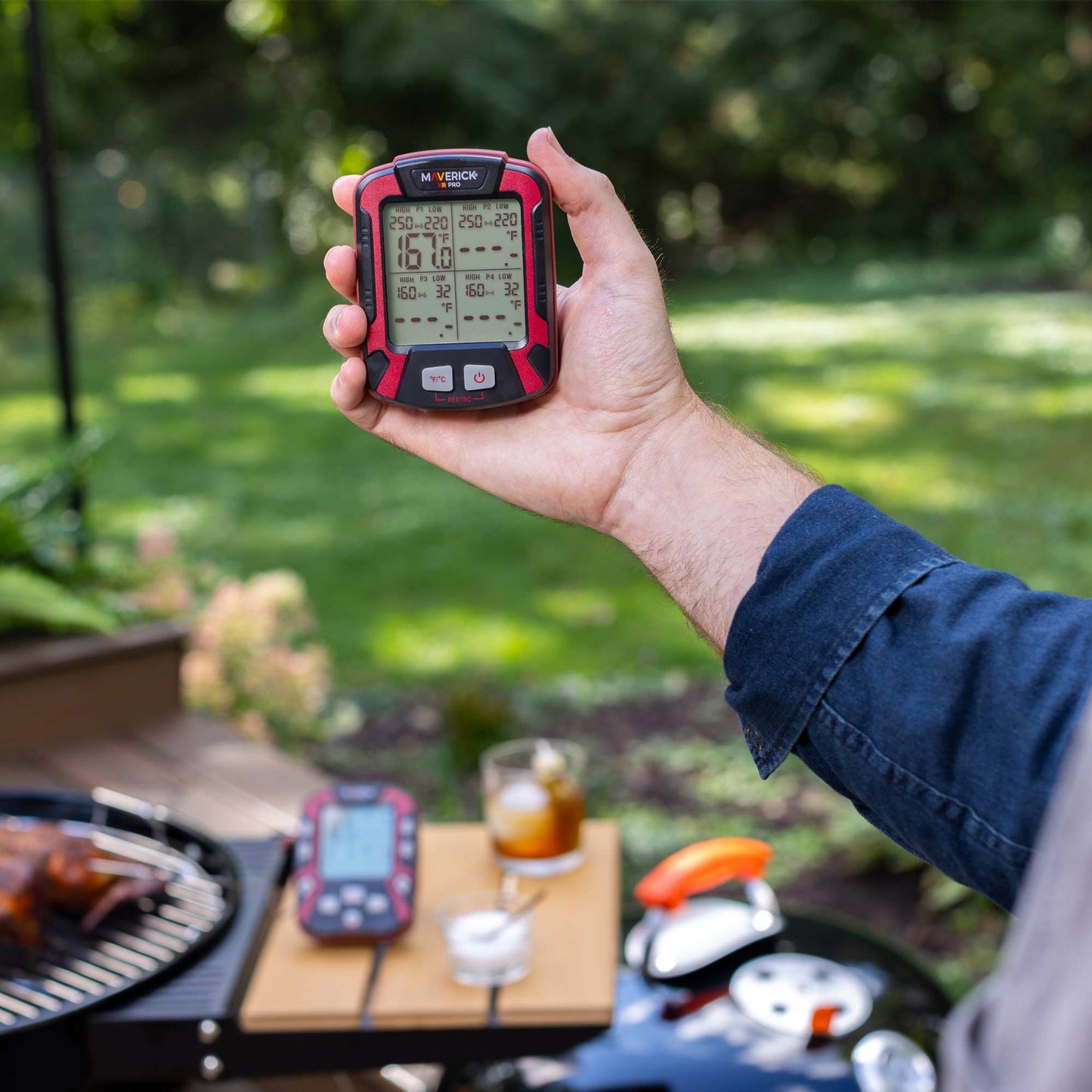 Extended Range Professional Wireless Thermometer, Four Probe