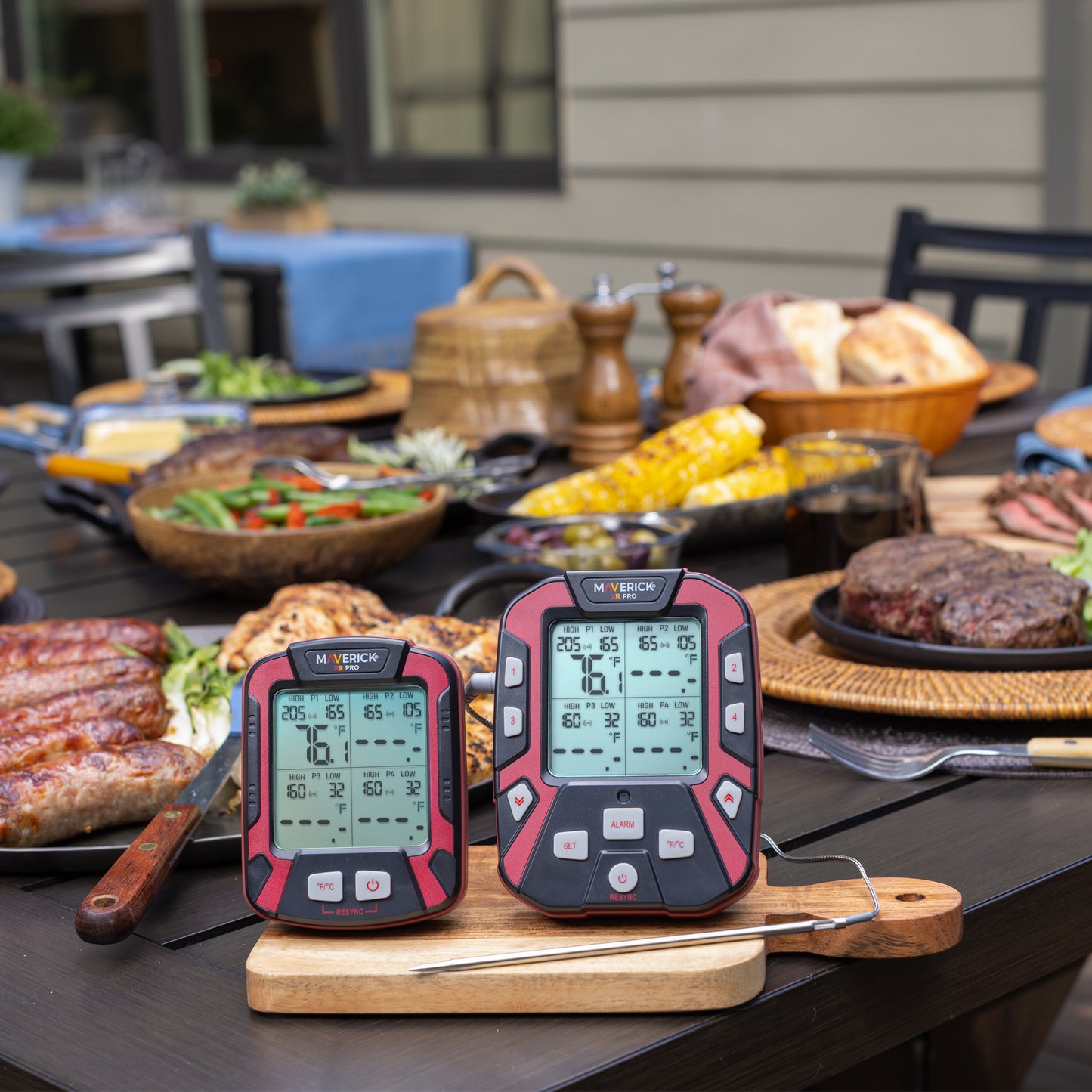 Extended Range Professional Wireless Thermometer, Four Probe