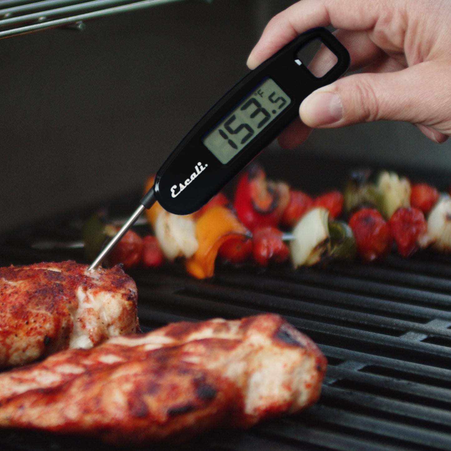 Compact Folding Digital Thermometer, Black