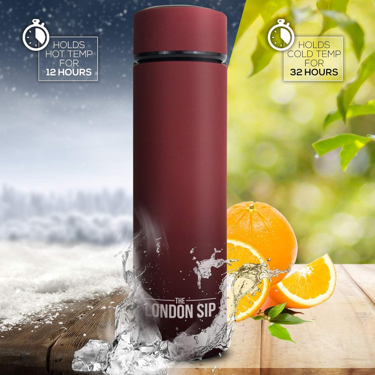 Tea Infuser Bottle 2-Pack, 16 Ounce