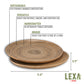 Lexa Bamboo Serving Plate Set, 12 Inch