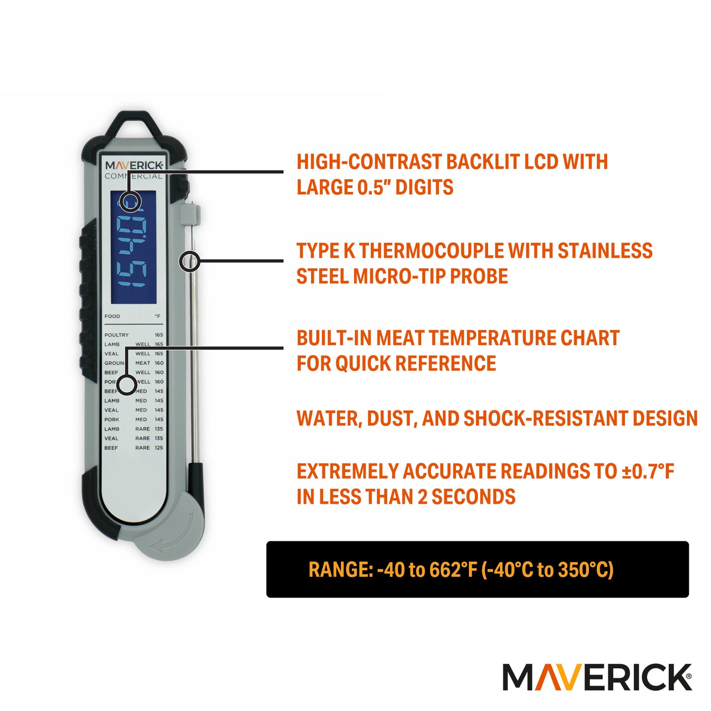Pro-Temp Professional Thermocouple Thermometer