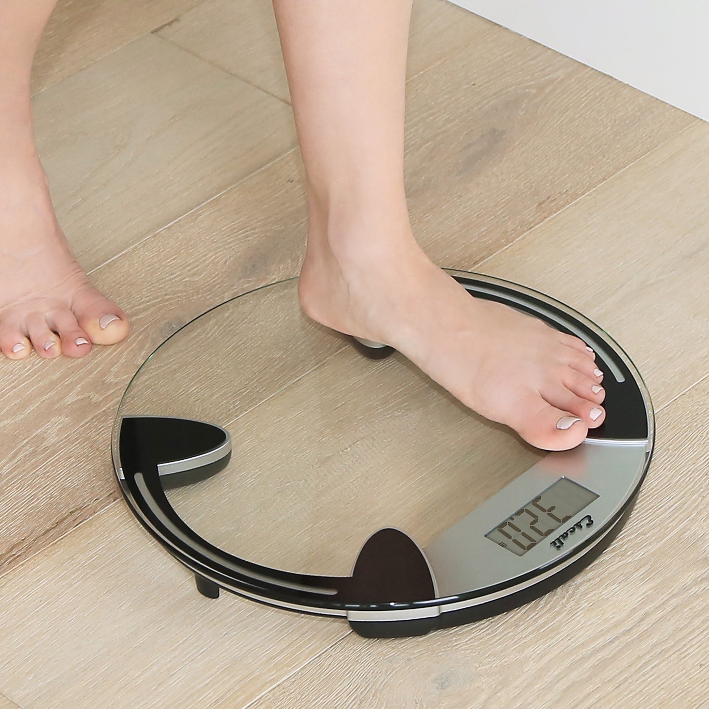 Clear Glass Bathroom Scale - Round