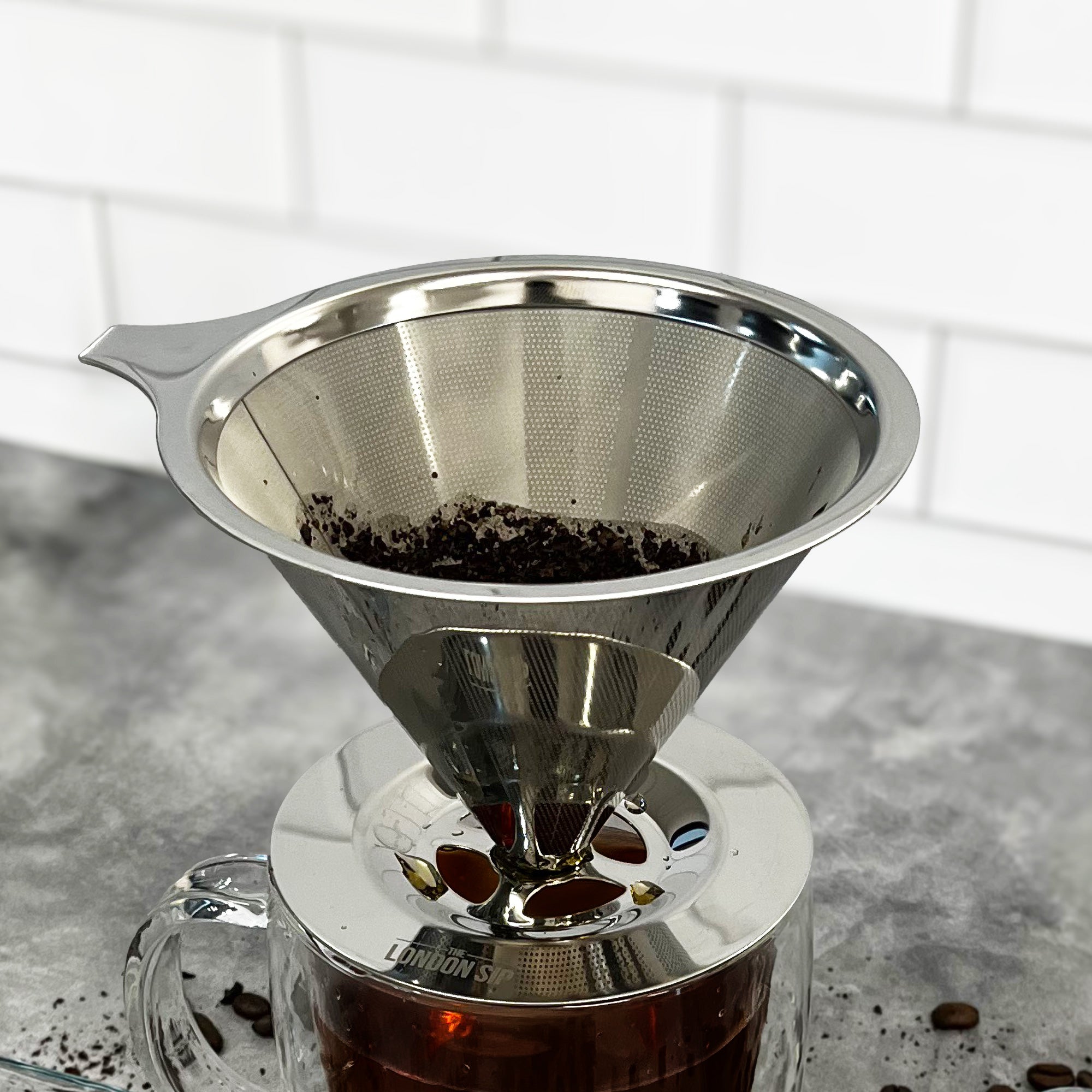 Stainless Steel Reusable Filter & Coffee Dripper, 1-4 Cup