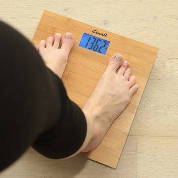 Bamboo Bathroom Scale with Backlight