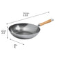Classic Series 12-Inch Carbon Steel Stir Fry Pan with Birch Handle