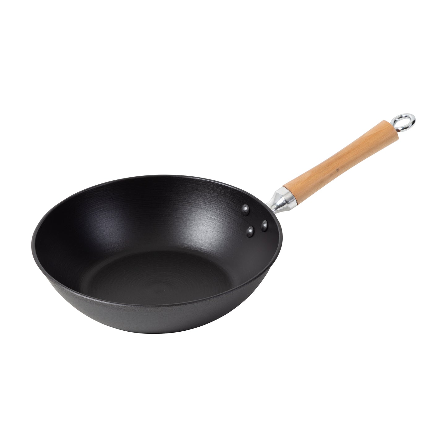 Professional Series 11.5-Inch Preseasoned Cast Iron Stir Fry Pan with Maple Handle