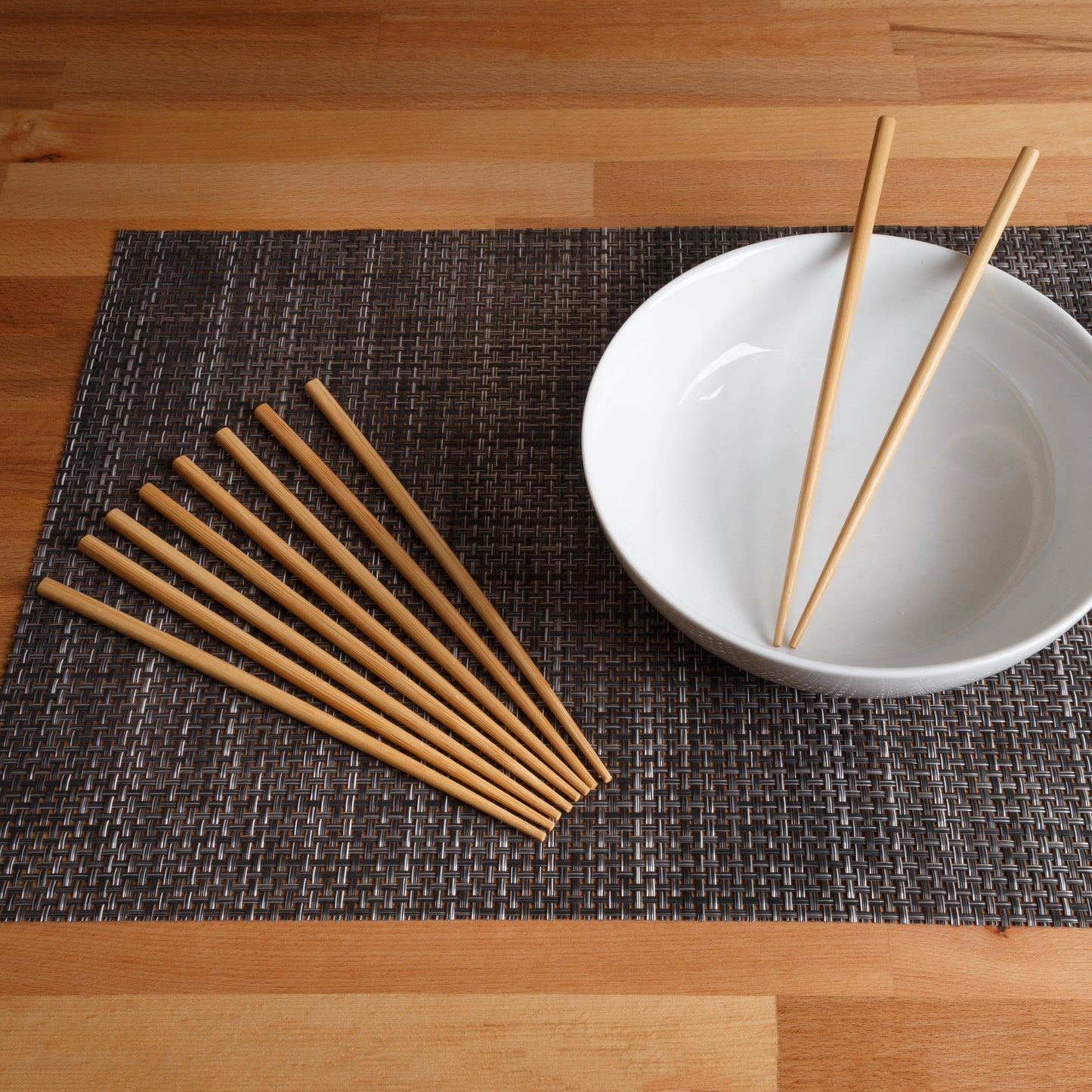 Reusable Burnished Bamboo Chopsticks Set, 5 Pair